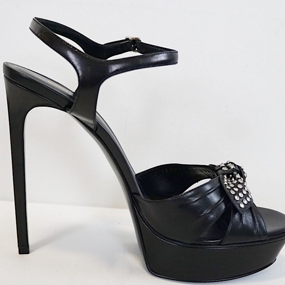 SAINT LAURENT "BIANCA" PLATFORM High STILETTO Sandal - Picture 13 of 16